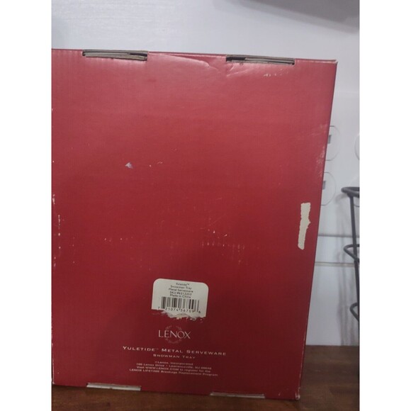 Lenox Yuletide Metal Serveware Snowman Shape Tray Snow Man Serving Holiday - Picture 6 of 6